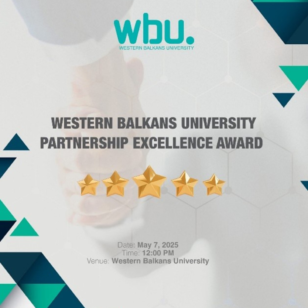 "Partnership Excellence Award" Ceremony at Western Balkans University